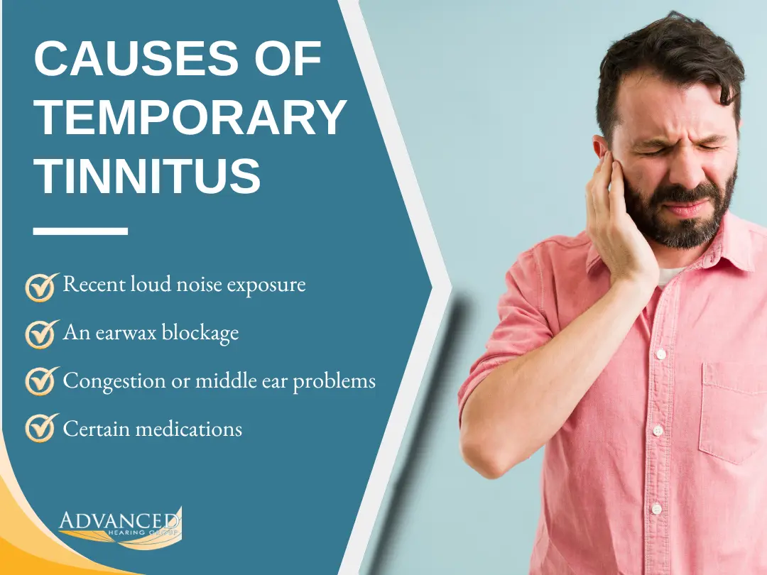 Causes of temporary tinnitus
